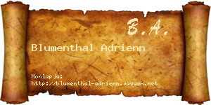 Blumenthal Adrienn névjegykártya
